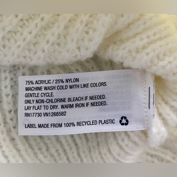 a new day, Pointelle Knit, Crew Neck, Pullover, off-white, Size S, Swirl Pattern - Picture 9 of 10